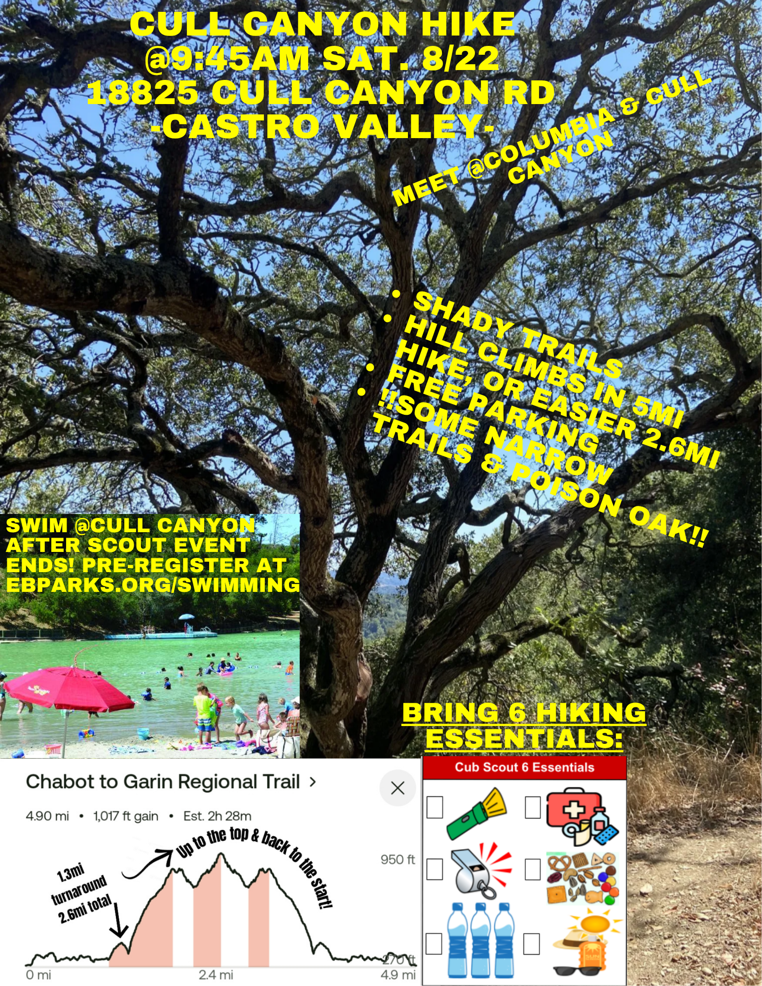 Cull Canyon Hike August 22, 2026